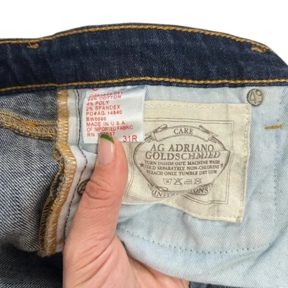 AG Adriano Goldschmied Women's Flare Jeans - Dark Blue - Picture 7 of 11